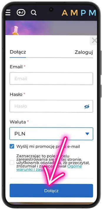 Ampm rejestracja zakończona